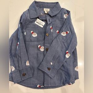 Blue rooster New York Santa shirt - toddler boy NWT